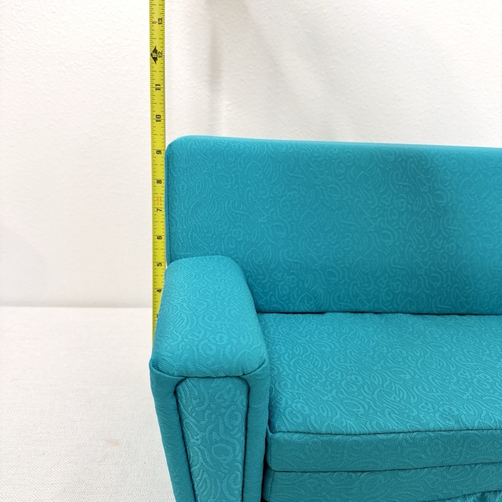 American Girl Maryellen Sofa Bed Couch Sleeper Teal Blue - Couch Only - Picture 13 of 16